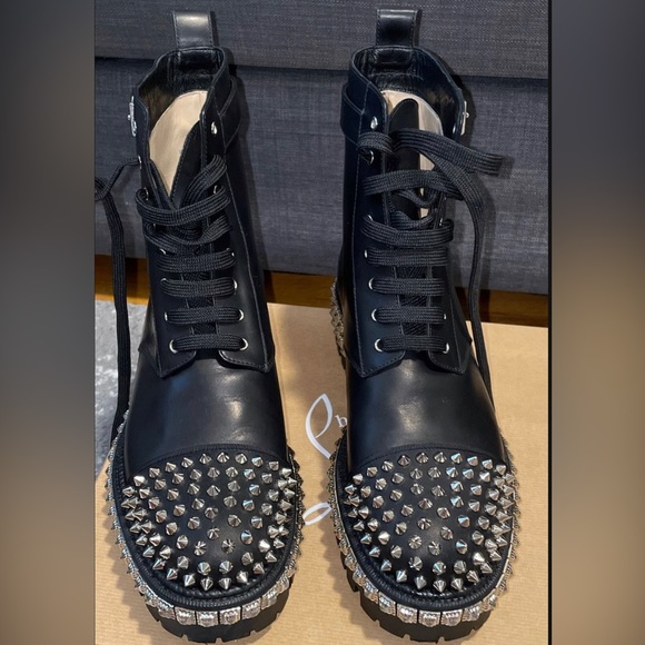 LOUBOUTIN SPIKED BOOTS - Picture 2 of 13
